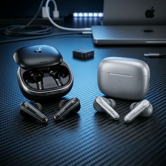 「サウンドコア」vs「EarFun」比較！1万円台で最強のノイキャンイヤホンはどっち？