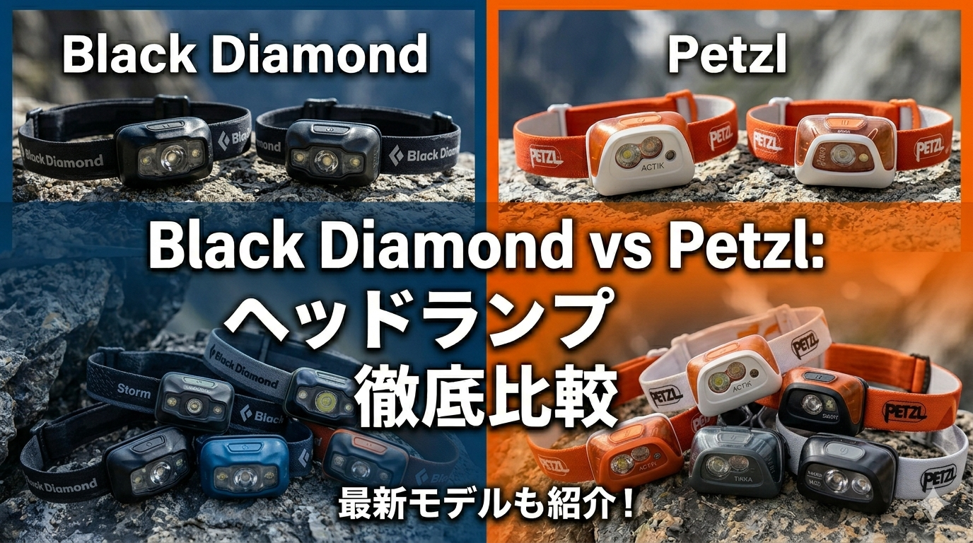 「ブラックダイヤモンド」vs「ペツル」比較！夜山を支配する最強ヘッドランプはどっち？